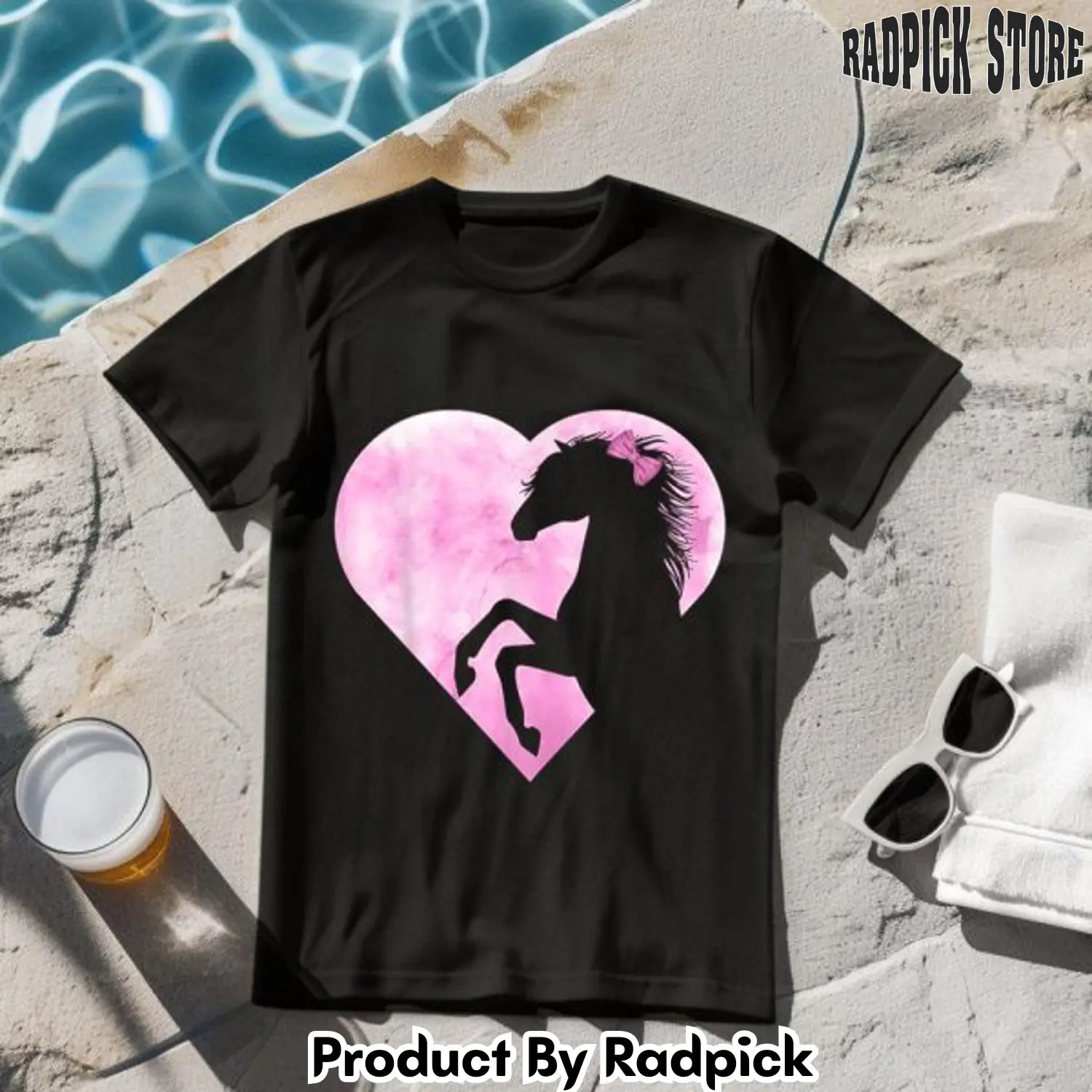 Loves horses valentines tshirt rp2641779